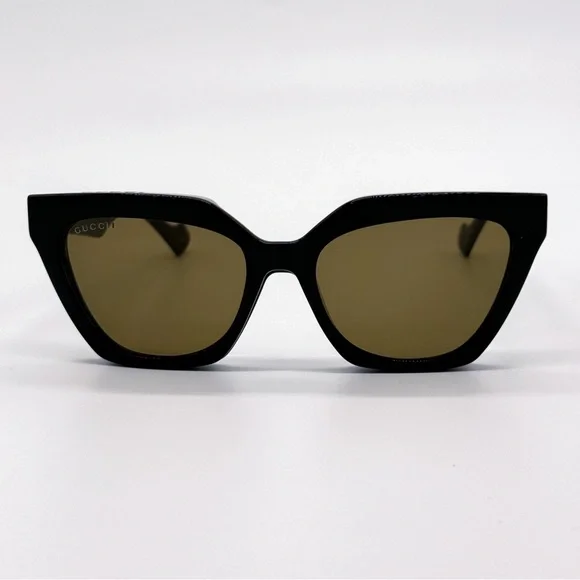 NEW GUCCI GG1542S 001 CAT EYE BLACK BROWN/CLEAR WOMEN SUNGLASSES GUCCI - Picture 6 of 16